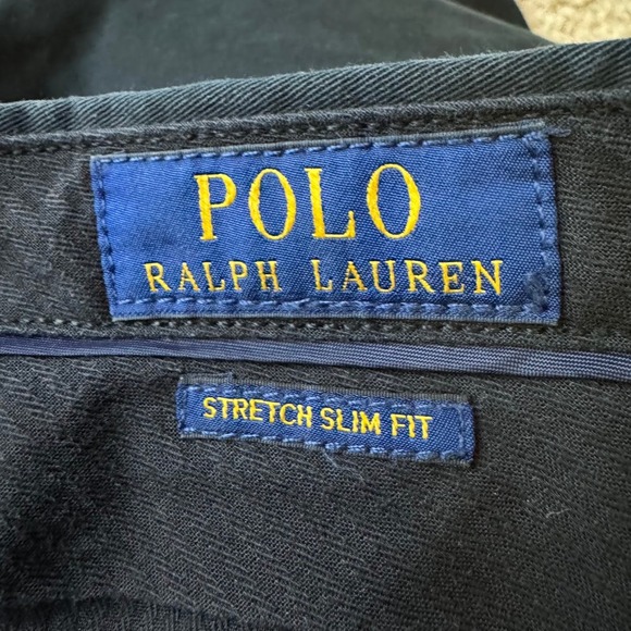 Polo Ralph Lauren Stretch Slim Fit Pants Chinos Casual Black 36/30 - Picture 3 of 6
